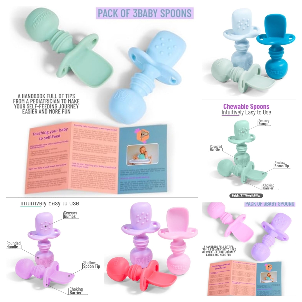 [4]OMASA Silicone Baby Spoons